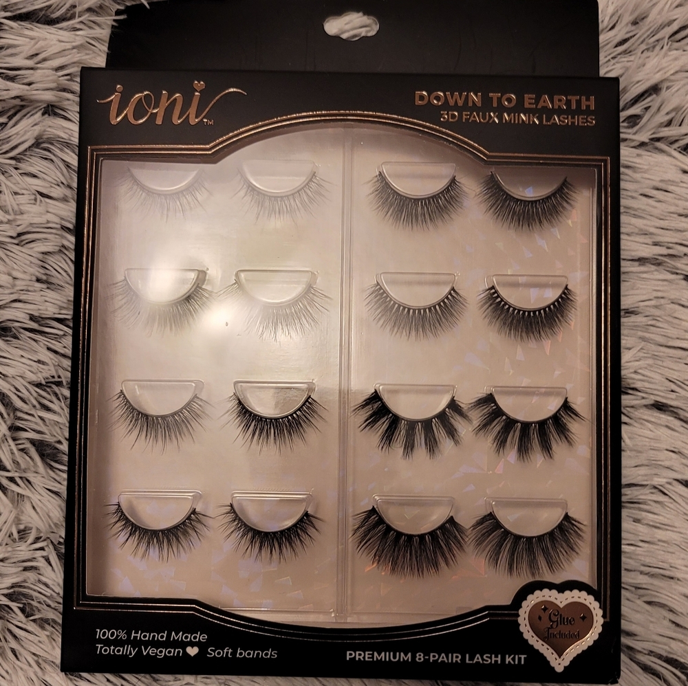Ioni Down to Earth 3D Faux Mink 8-Pair Las…